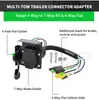 Arnés de Cableado Personalizado para Remolque Americano Convertidor de 4 Pines a 4+7 Pines Adaptador para RV Conexión de Luces de Coche Cable de Alimentación Enchufe