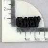 Acessórios para Capa de Celular, Acessórios de Resina, Cola Creme, Tags de Letras em Inglês para Bebê, Presilhas de Cabelo DIY, Patches Decorativos para Cabelo