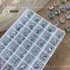 Decoraciones para Uñas de Azúcar de Roca de Cristal de Alta Calidad con Pedrería sin Fondo, Deslumbrantes Pedrería Cuadrada para Uñas Blancas y de Colores