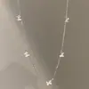 Collar de Cadena para Clavícula de Mariposa Estilo Coreano para Mujer, Estilo Nuevo, Sencillo, Versátil, Moderno, de Nicho, de Alta Gama, Collar Deslizante