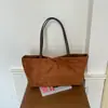 Bolsa tote vintage de alta qualidade com textura para mulheres 2026 bolsa casual de camurça de ombro único bolsa de mão de grande capacidade