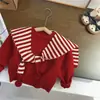 Suéter de Niña Otoño Nueva Moda Pulóver Tejido Chal Conjunto de Dos Piezas para Niños y Niñas Jóvenes Exportación