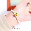 Tienda de oro con fuerte retención de color Pulsera de perlas de mariposa azul quemada de oro de arena de Vietnam pulsera de cuentas de concha pulsera DIY adornos de mano combinables para todo