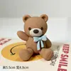 Decoración Creativa de Dibujos Animados para Hornear Cumpleaños Animales del Bosque de Pie Adornos de Goma Suave Inserto Decoración de Pastel Muñeca para Niños Rábano