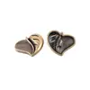 Botones Metálicos Retro en Forma de Corazón, Botones Texturizados Irregulares para Trajes, Abrigos, Botones Decorativos para Abrigos de Lana y Suéteres