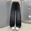 Pantalones Vaqueros Anchos con Estampado de Estrellas para Niñas Estilo Nuevo Otoño 2026 Pantalones Rectos Sueltos Casuales para Niñas Mayores Pantalones de Moda