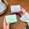 Porta-cartões Feminino Novo Estilo Coreano Ins com Laço, Requintado e Prático, Cor Sólida Simples, Carteira Compacta Portátil, em Estoque