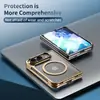 Adecuado para iPhone Duo, funda de teléfono electrochapada para PC plegable, funda de adsorción magnética Magsafe y película protectora integrada para protección contra caídas