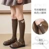 Calcetines Altos Nuevos para Niñas Minliu Primavera y Otoño Calcetines Infantiles Sin Costuras Calcetines Holgados de Algodón Peinado Lazo para Niñas Otoño e Invierno