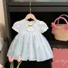 Vestido de PrincesaLolita de Verão Estiloso para Meninas Vestido de Renda e Tule para Bebês Vestido de Verão
