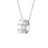 Collar Corona Plata Esterlina 925 para Mujer Diseño Nicho Lujo Ligero Diamante Polvo Cadena Clavícula Estilo Tanabata ins Colgante Amor