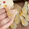 Colgante de Calcedonia de Colores Tipo Hielo con Forma de Pipa, Nuevo Colgante de Jade Natural Tallado Estilo Chino, Suministro Directo para Transmisiones en Vivo