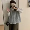 Colete de Tricô Sem Manga Retrô para Mulheres no Outono, Estilo Novo, Único e Chique, Camada e Super Bonito