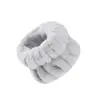 Faixa de Cabelo e Pulseira de Flanela Cor Lisa Três Peças para Lavagem do Rosto Feminino Pulseira de Pelúcia Amazon Transfronteiriça