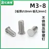 Tornillos remachables de acero inoxidable 304 FHS/HFHS antioxidantes, anticorrosivos y resistentes a altas temperaturas con especificaciones de venta directa de fábrica
