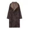 Comercio Exterior Al Por Mayor Otoño Nuevo Estilo Europeo y Americano Chaqueta Larga Reversible de Doble Cara 6318262