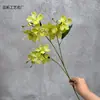 Filme de simulação pequena jasmim 3 cabeças Hemerocallis lírio layout de auditório de casamento adereços fileira de flores decoração adereços de fotografia hidratante