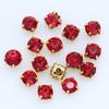Directo de fábrica 3-10mm fondo dorado garra sencilla cristal de vidrio coser a mano taladro DIY vestido de novia vestido garra taladro