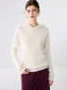 Nova coleção outono e inverno: suéter feminino de cashmere puro, moletom trançado, suéter grosso e quente, camada base de caimento solto e modelador, suéter de tricô