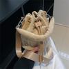 Bolso de felpa de nicho para mujer, bolso bandolera portátil con cordón, estilo coreano, para otoño e invierno, 22 unidades