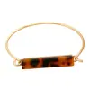 Joyería de Estilo Europeo y Americano, Versión Coreana, Pulsera Geométrica Simple con Diseño Degradado, Pulsera de Resina de Moda Multicolor para Mujer, Transfronterizo