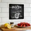 Pinturas decorativas de hojalata personalizadas transfronterizas con temática de bebidas, forma cuadrada, 20/30 cm