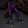Tijeras de Peluquería Neipson Moradas de Cola Única de 6.0 pulgadas, Tijeras para Cortar el Cabello, Tijeras Planas, Tijeras para Flequillo, Tijeras Deslizantes