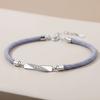 Pulsera de Pareja Mobius Plata Esterlina Diseño Nicho Conmemorativo Sensación Cuerda de Mano Amor Ins Regalo Día de la Gente Joyería