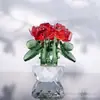 Artesanato de Cristal Enfeites Cristal Simulado Rosa Decorações para Casa Presente de Dia dos Namorados de Alta Qualidade Suprimento para Comércio Exterior