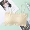 Sujetador Top de Tubo Estilo Coreano para Mujer con Hebilla Trasera para Mostrar el Busto para Estudiantes de Primaria con Camisola Envolvente Anti-Exposición y sin Aro de Acero