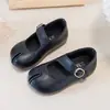 Zapatos de Cuero Sencillos para Niñas 2026 Nuevo Primavera/Otoño Zapatos de Princesa con Suela Suave para Niños Bebé Estilo Coco Chanel Zapatos Planos Cómodos