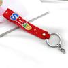 Llavero de goma suave de PVC de dibujos animados, cuerda de cuero, colgante lindo para bolso, pequeño regalo creativo al por mayor, cordón de muñeca tridimensional