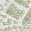 Contas de cristal de superfície cortada de trevo de quatro folhas, contas soltas de vidro, contas de cor mágica com pulseira, colar, acessórios de joias faça você mesmo