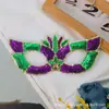 Máscara de Carnaval Brasileña de Nueva Orleans, Suministros Transfronterizos Americanos para Mardi Gras, Accesorios, Antifaz, con Lentejuelas, para Mujeres