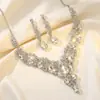 Novo conjunto de joias de noiva da Ziyumei, conjunto de colar para vestido de casamento para mulheres, joias de alta qualidade com strass para fotografia de vestido