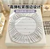 Juego de sábanas ajustables de algodón cepillado grueso Clase A, una pieza, 100% algodón, para dormitorio estudiantil, sábana individual de color liso, funda de almohada, juego de tres piezas
