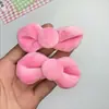 Nuevo Pinche de Pelo de Gato de Peluche de Otoño con Lazo Rosa Dulce para Niña Pinza Lateral Accesorios para el Cabello