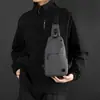 Bolso de Hombro de Negocios para Hombre Nuevo Simple Ligero Color Sólido Bolso de Pecho Bolso de Tela Oxford Calle de Moda Casual Bolso Cruzado