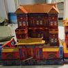 Nueva Villa de Patio de Gran Tamaño Casa Terminada de Dos Pisos Suministros de Simulación de Tarjeta Dura Juego Completo para el Festival Qingming