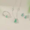 Colar de Prata Pura 925 para Mulheres, Novo Estilo Chinês, Corrente para Clavícula de Jade Africano Natural, Pingente de Cabaça Estilo Ins