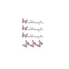 Adesivo de tatuagem borboleta com gradiente rosa claro, à prova d'água e duradouro, adesivo de tatuagem caligráfico suave para o pulso