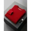 Nuevo Suéter de Lana 100% Puro para Primavera y Otoño, Cuello Redondo para Hombre, Capa de Aire, Suéter de Lana Engrosado, Jersey, Suéter Básico, Suéter de Punto