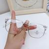 H6609 nuevo marco de cejas al por mayor moda retro Marco de gafas cuadradas para miopía mismo para hombres y mujeres gafas anti luz azul