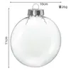 Cubierta Dorada y Plateada Bola de Navidad Transparente Exportación Venta Caliente Artesanía de Soplado de Plástico Bola de Plástico Decoración Navideña Bola Colgante Suministro