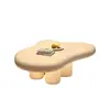 Mesa de centro con forma de nube para sala de estar, adecuada para espacios pequeños, color crema, diseño único, mesa de té creativa moderna y moderna, de moda