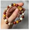 Amazon Venda Quente Transfronteiriça Pulseira de Caveira com Contas Artesanal Estilo Retrô Masculino Pulseira de Contas de Madeira Turquesa e Casca de Coco para Mulheres