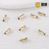 18K ouro envolto cor preservando cor-preservando esferas de tubo de tubo de buraco de osso feito à mão pulseira diy bambu espaçador contas galvanoplastia de cobre real acessórios de ouro atacado