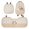 Cojín de coche con diseño de panda transpirable y de panal, bonito cojín de seda helada de verano para coche, cómodo y antideslizante.