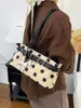 Bolso de Mano Exquisito de Lunares Estilo Coreano para Mujer, Bolso de Mano de Gran Capacidad para el Trabajo, Diseño de Nicho de Alta Gama, Bolso de Hombro Único