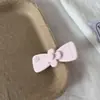 Grampo de Cabelo Flor Laço Artesanal Coreano com Strass e Pérolas, Presilha Lateral Fofa na Cor Creme para Meninas